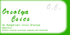 orsolya csics business card